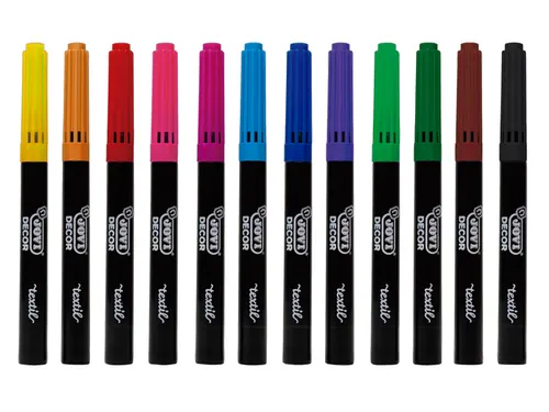 Textielstift Jovi assorti set à 12 stuks