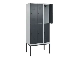 dubbeldekse locker,HxBxD 2120x900x500mm,3x2vak.,vak B 300mm - 2