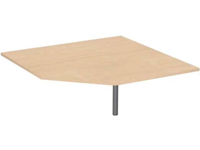 koppelelement voor bureau,90 °,BxD 1225x1225mm,v. 4voeten,blad beuken