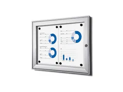 Vitrinebord Quantore luxe 2x A4 zilver