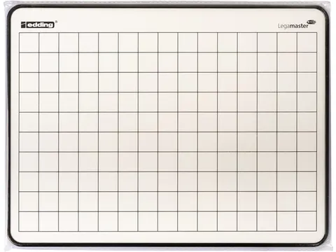 Wisbord Legamaster gelakt staal geruit + blanco