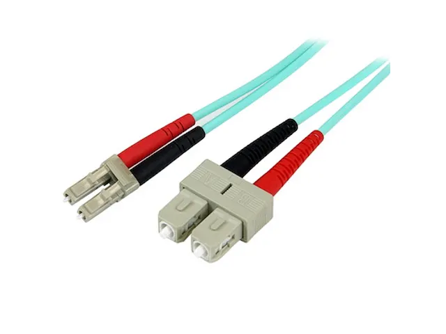 Aqua Multimode Duplex Halogeenvrije Glasvezel Netwerkkabel 2 Meter