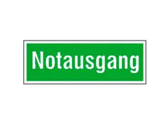 Panneau additionnel Issue de secours sortie de secours alu vert/blanc