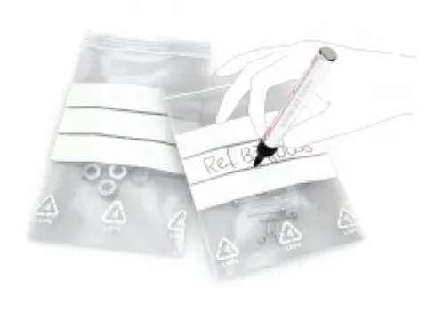 Gripzakken Transparant met Schrijfvlak 80x120mm