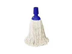 Minimop katoen 250 gram standaard steelverbinding blauw