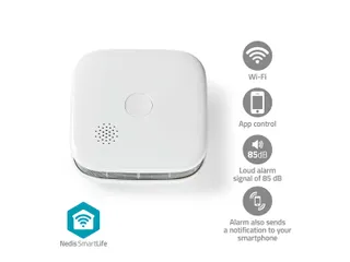 Rookmelder Nedis Smartlife Wifi 10 jaar sensor wit - 1