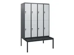 Dubbeldekse dekenkist,HxBxD 1950x1200x815mm,4x2vak.,vak B 300mm