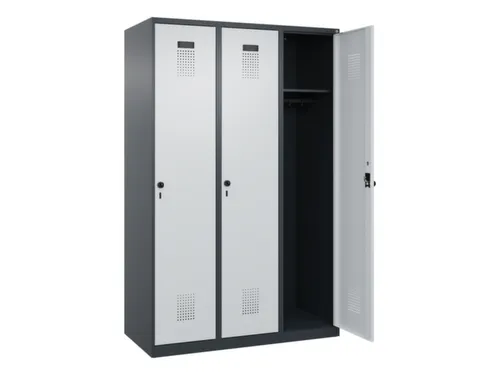 locker,HxBxD 1850x1200x500mm,3vak,vak B 400mm,draaigrendel