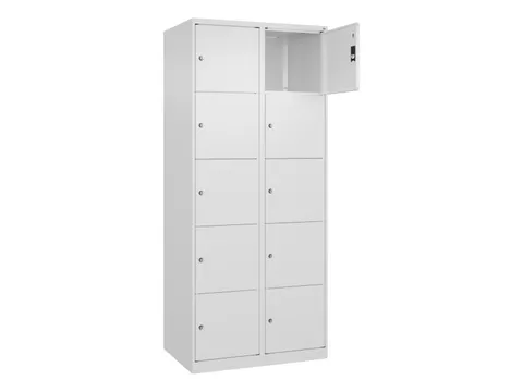 lockerkast,HxBxD 1850x800x500mm,2x5vakken,vak B 400mm,cil.-slot