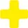 plaksymbool,plus,markering HxB 150x150mm,PVC,geel