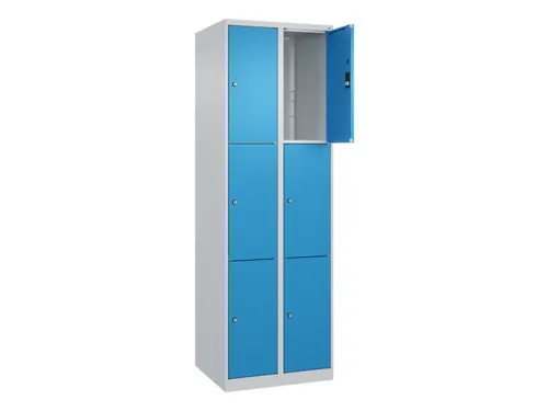 lockerkast,HxBxD 1850x600x500mm,2x3vakken,vak B 300mm,cil.-slot