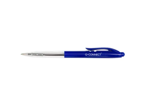 Q-CONNECT balpen The Clicker medium blauw 20 stuks