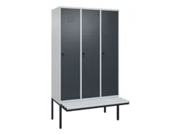 locker voor scheiding van kleding,HxBxD 2120x1200x815mm,3vak