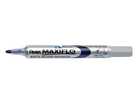 Viltstift Pentel MWL5 Maxiflo whiteboard blauw 1mm