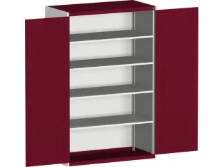kast met sleufplaat,HxBxD 2000x1300x650mm,4xStalen bodem - 1