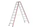 escabeau industriel,double face,2x9marches,Hauteur 1,61m,lisse L 2,28m