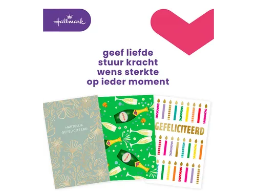 Wenskaart Hallmark Business Box verjaardag navulset à 6 stuks