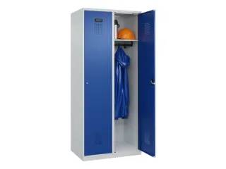 locker,HxBxD 1850x800x500mm,2vak,vak B 400mm,cil.-slot,staand op vloer - 1