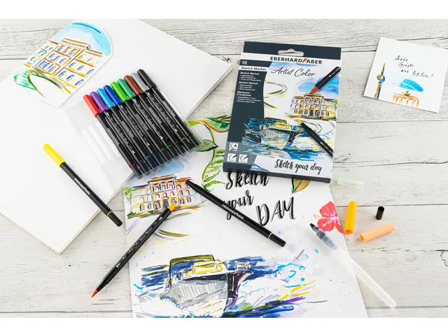 Sketch marker Eberhard Faber 12 stuks assorti kleuren