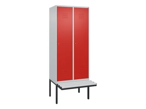 locker voor scheiding van kleding,HxBxD 2120x800x815mm,2vak