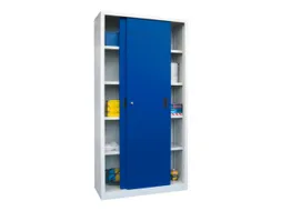 schuifdeurkast,HxBxD 1950x1000x400mm,RAL7035,front RAL5010