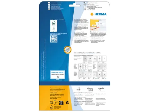 HERMA 9642 QR-code etiketten A4 40x40mm Wit 600 stuks
