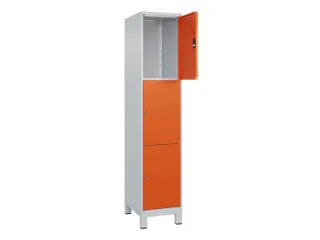 lockerkast,HxBxD 1950x400x500mm,1x3vakken,vak B 400mm,cil.-slot,voeten - 1