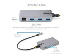 3-Port USB-C Hub met Ethernet 3x USB-A Gigabit Ethernet RJ45