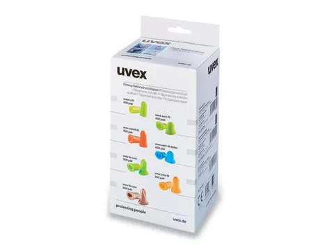 Uvex Com4-fit navulbox met 300 paar oordoppen met koordje, SNR 33 dB,