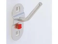 Schuine Haak Voor Geperforeerde Platen L 40Mm Aluminium-Kleurig