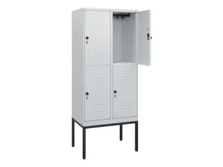dubbeldekse locker,HxBxD 1950x800x500mm,2x2vak.,vak B 400mm - 2