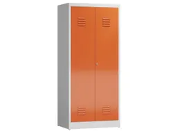 Lockerkast 1800x800x500mm 2 vakken, klinksluiting, RAL3000