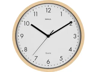 wandklok Grain quartz 31 cm kunststof licht hout - 1
