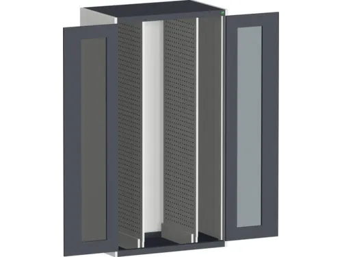 verticale kast,HxBxD 2000x1050x650mm,vensterdeur,2uittrekwanden