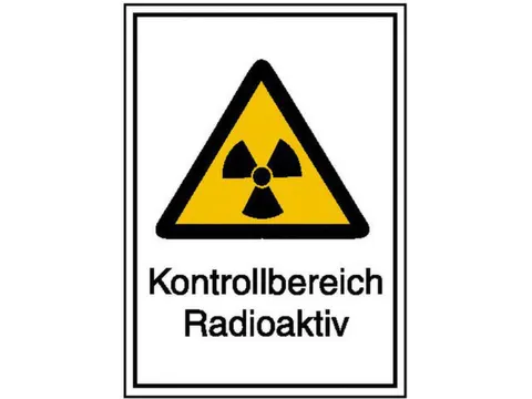 waarschuwings-combibord,Controlezone radioactief,hard PVC