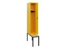 locker met bank,HxBxD 1950x300x815mm,1vak,vak B 300mm,cilinderslot