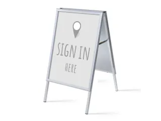 Stoepbord A1 complete set met print "Sign in here" Grijs - 1