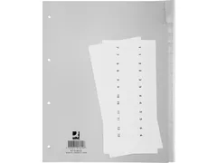 Tabbladen A4 Blanco PP 15 delig 4-Gaats Grijs