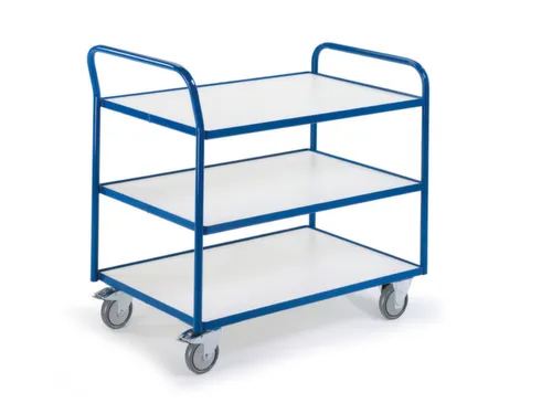 tafelwagen,draagverm. 250kg,3etage(s),laadvl. LxB 790x490mm,houtetage