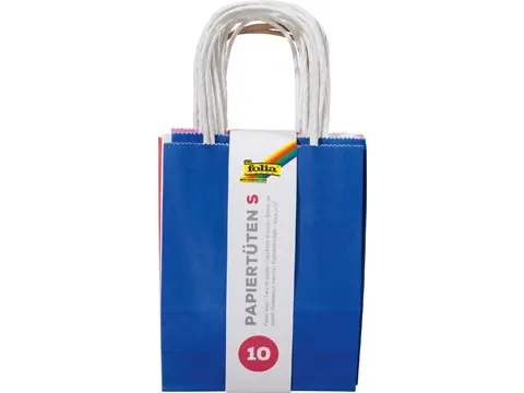 Folia Papieren Kraftzak 12x15cm geassorteerde kleuren 10 stuks