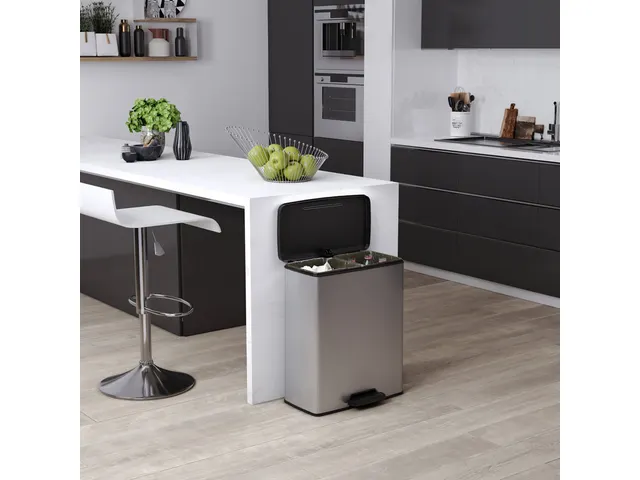 Pedaalemmer Decobin Duo 26+26 Liter Zilver Zwart