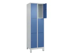 lockerkast,HxBxD 1950x600x500mm,2x3vakken,vak B 300mm,cil.-slot,voeten