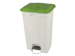 pedaalemmer,1x90l,HxBxD 820x500x412mm,romp PP wit,deksel PP groen