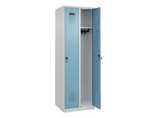 locker,HxBxD 1850x600x500mm,2vak,vak B 300mm,draaigrendel