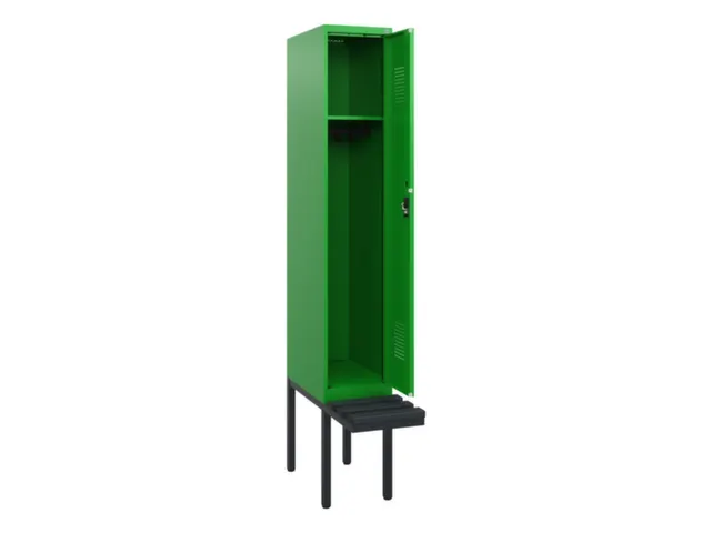 locker met bank,HxBxD 1950x300x815mm,1vak,vak B 300mm,cilinderslot