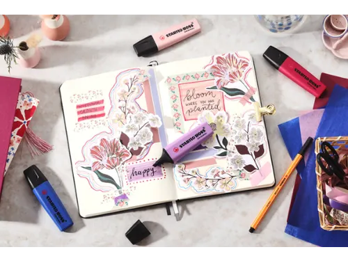 Markeerstift STABILO Boss Wildflower display klein assorti