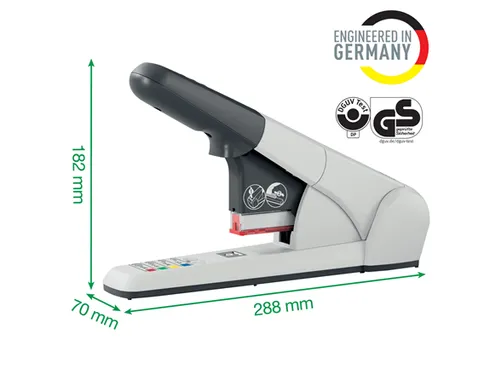 Blokhechter Leitz 5551 Heavy Duty 80vel zilvergrijs