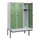 locker met bank,HxBxD 1950x1200x815mm,3vak,vak B 400mm,draaigrendel