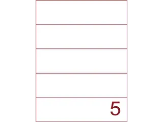 Rillprint Etiket 210x59.4mm 5 op een vel 1000 Vel - 1