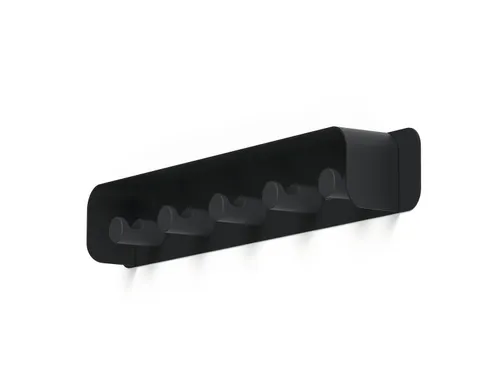 Wandkapstok DURASTORE 5 haken aluminum zwart 50cm
